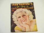 Jean Harlow Life Story by Louella Parsons- 1937