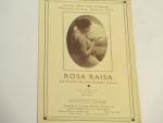 Rosa Raisa- Operatic Soprano Performance- 4/21/1920