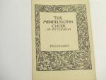 Mendelssohn Choir of Pittsburgh-12/29/1922- Program