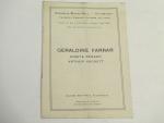 Geraldine Farrar-American Soprano Concert- 10/23/1919