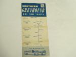 Greyhound Bus Timetable 6/16/1961 Pgh to Miami
