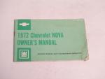 Chevy Nova 1972 Owners Manual- Classic Chevy