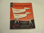 World Softball Tournaments Program- 1962