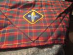 Boy Scouts of America- Plaid Neckerchief w/Emblem