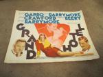 Grand Hotel Re-Released Original Half Sheet 1962