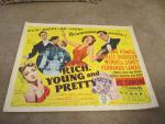 Rich,Young, Pretty- Original Half Sheet 1951 Style B