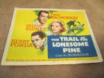 Trail of Lonesome Pine Re-Release Half Sheet 1955