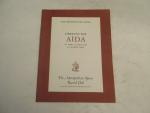 Libretto for Aida- 1956- NY Metropolitan Opera