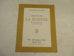 Libretto for LaBoheme- 1956- NY Metropolitan Opera