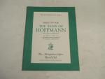 Libretto for Tale Hoffmann 1957 NY Metropolitan Opera