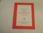 Libretto for Die Fledermaus 1956- NY Metropolitan Opera