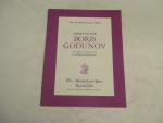 Libretto for Boris Godunov 1956 NY Metropolitan Opera