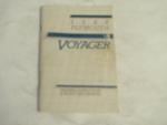 Plymouth Voyager 1985- Owners Manual & Instructions