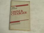 Dodge Omni & Charger 1985 Owner's Manual