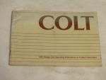 Dodge Colt 1982 Owner's Manual and Instructions
