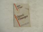 Omni Charger- 1984 Owner's Manual- Dodge