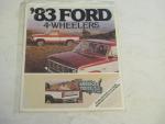 Ford 4 Wheelers 1983- Auto Advertising Pamphlet