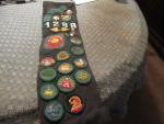 Girls Scouts of America Sash with Merit Badges & Pins