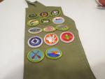 Boy Scout Merit Badges- Lot of 14-Sewn on Sash