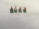 English on Horse Metal Toy Soldier 54mm Lot of 4 pcs