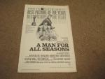 Man for All Seasons- Movie Pressbooks 1967