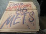 Newsday 10/29/1986 Celebrating the 1986 NY Mets