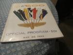Indianapolis 500 Official Program 5/1962- 46th Year