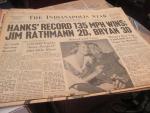 Indianapolis Star 5/31/1957 Sam Hanks wins Indy 500