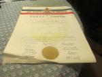 Boy Scouts Troop Charter Certificate 1961 Pittsburgh