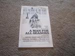 Man for All Seasons 1967 Movie Pressbook-P. Scofield