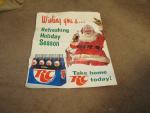 Royal Crown Cola Santa/Christmas Paper Display Ad