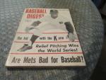 Baseball Digest Magazine 10/1963 Relief Pitching Wins
